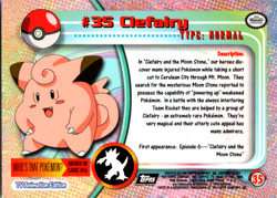 Clefairy #35 - Pokemon Topps - Black Logo - Image 2