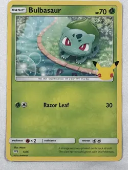 Bulbasaur 1/25 Non-holo NM Pokemon TCG McDonald’s 25th Anniversary Celebrations - Image 1