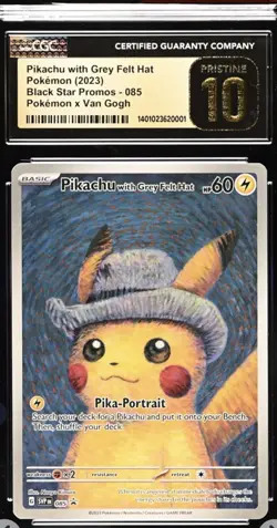 Pokemon Pikachu with Grey Felt Hat 085 Scarlet & Violet Promo CGC 10 2023 - Image 3