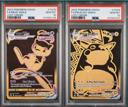 SEQUENTIAL PSA 10 MEW VMAX TG30 PIKACHU VMAX TG29 LOST ORIGIN POKEMON GEM MINT - Image 1