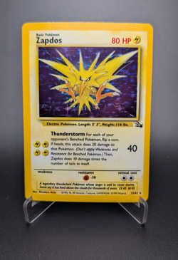Zapdos - Fossil Holo Rare 15/62 - Pokemon TCG (Vintage WOTC) - LP/NM - Image 1