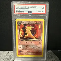 2002 POKEMON NEO DESTINY #10 DARK TYPHLOSION HOLO PSA 1 - Image 1