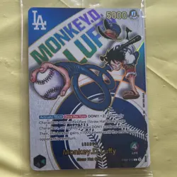 Bandai One Piece Card Game Monkey D. Luffy Leader Card EB02-010 - Image 1