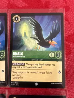x4 Disney Lorcana: Ursula's Return - Diablo - Maleficent's Spy - 71/204 - x4 - Image 2