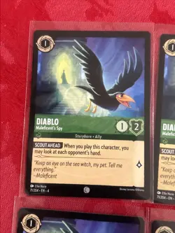 x4 Disney Lorcana: Ursula's Return - Diablo - Maleficent's Spy - 71/204 - x4 - Image 3