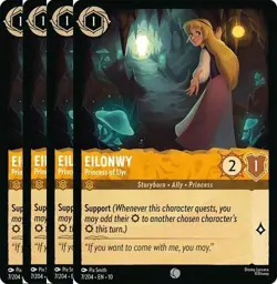 4 x Eilonwy Princess of Llyr 7/204 Whispers in the Well Near Mint Disney Lorcana - Image 1