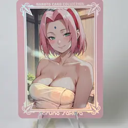 4×Naruto Sakura Haruno Hinata Hyuga Tsunade Doujin Card Custom DIY Color Glitter - Image 5