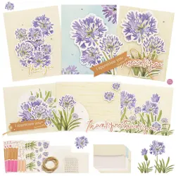 9 Sets DIY Card Making Kit for Adults Flower Themed Thank You Cards - Image 1