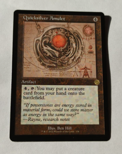 MtG Quicksilver Amulet (BRR-45) Rare Retro Frame Blueprint English MINT - Image 1