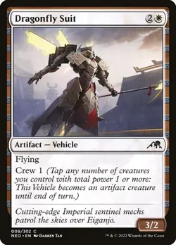 MTG Magic NEO Kamigawa Neon Dynasty - 1x EN NM 009 C Dragonfly Suit - Image 1