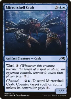 MTG Magic NEO Kamigawa Neon Dynasty - 1x EN NM 063 C Mirrorshell Crab - Image 1
