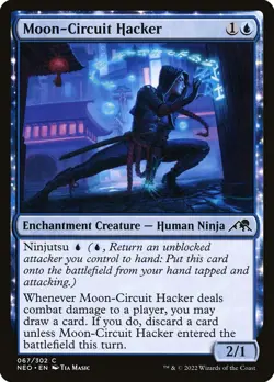 MTG Magic NEO Kamigawa Neon Dynasty - 1x EN NM 067 C Moon-Circuit Hacker - Image 1