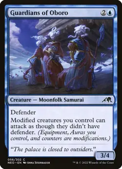 MTG Magic NEO Kamigawa Neon Dynasty - 1x EN NM 056 C Guardians of Oboro - Image 1