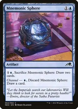 MTG Magic NEO Kamigawa Neon Dynasty - 1x EN NM 064 C Mnemonic Sphere - Image 1