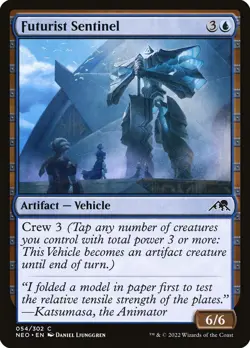 MTG Magic NEO Kamigawa Neon Dynasty - 1x EN NM 054 C Futurist Sentinel - Image 1