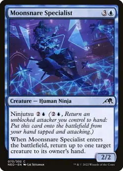 MTG Magic NEO Kamigawa Neon Dynasty - 1x EN NM 070 C Moonsnare Specialist - Image 1