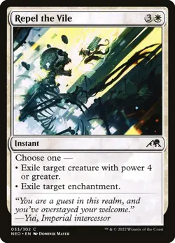 MTG Magic NEO Kamigawa Neon Dynasty - 1x EN NM 033 C Repel the Vile - Image 1