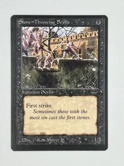 MTG STONE- THROWING DEVILS Arabian Nights MT Common Magic The Gathering - Image 1