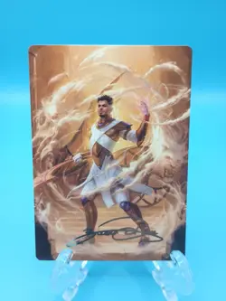 MTG Art Series Aetherdrift - Basri, Tomorrow's Champion 9/54 - Gold Signature - Image 1