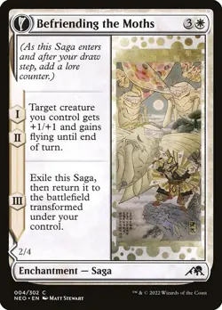 MTG Magic NEO Kamigawa Neon Dynasty - 1x EN NM 004 C Befriending the Moths - Image 1