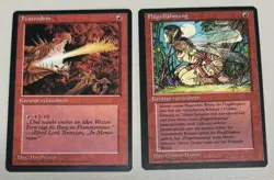 2x rote Karten MTG - deutsch limitiert FBB ©1994 NM/EX Common zB Earthbind - Image 1