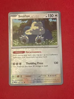 Snorlax 143/165 Uncommon 151 Pokemon Reverse Holo Near Mint - Image 1