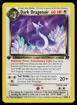 Pokemon Card - Dark Dragonair 1st Edition Team Rocket 33/82 Uncommon - Image 1