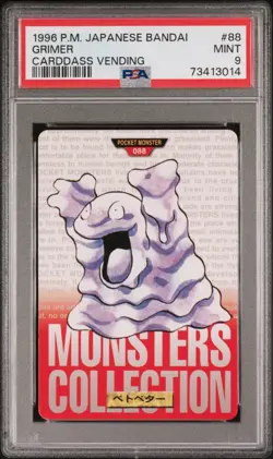 PSA 9 Grimer #88 Pokemon 1996 Japanese Bandai Carddass Vending POP 22 - Image 1