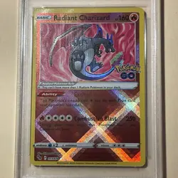Radiant Charizard 011/078 Pokemon GO Holo PSA 9 - Image 2