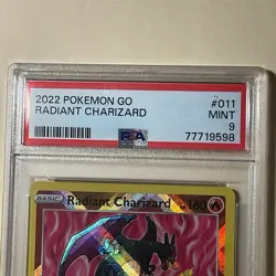 Radiant Charizard 011/078 Pokemon GO Holo PSA 9 - Image 3