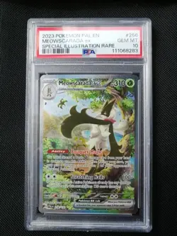 Meowscarada EX 256/193 Special Illustration Rare Pokemon PSA 10 - Image 1