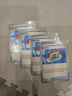 4x Poke Pad 081/088 x4 - NM Perfect Order Pokemon Playset ME03 POR - Image 1