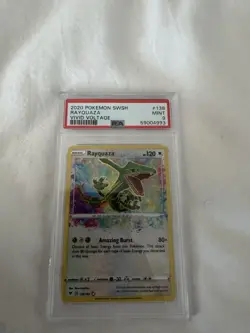2020 Pokemon SWSH Rayquaza VIVID VOLTAGE PSA MINT 9 #138 - Image 1