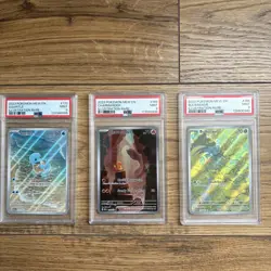 ENGLISH PSA 9 Bulbasaur Charmander Squirtle SET 166 168 170 AR 2023 pokemon 151 - Image 1