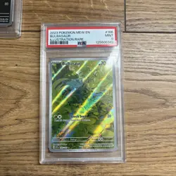ENGLISH PSA 9 Bulbasaur Charmander Squirtle SET 166 168 170 AR 2023 pokemon 151 - Image 4