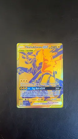 Pikachu & Zekrom GX Tag Team SM248 Promo Sun & Moon Pokemon 2021 - Image 1