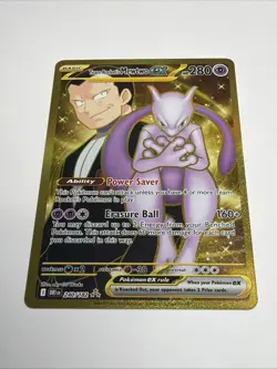 Pokemon Team Rocket's Mewtwo ex 240/182 Destined Rivals Holo - NM - Image 2
