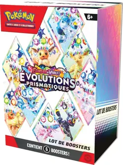 Pokemon Bundle 6 Boosters Packs EV8.5 Evolution Prismatique FR Scelle Neuf - Image 2