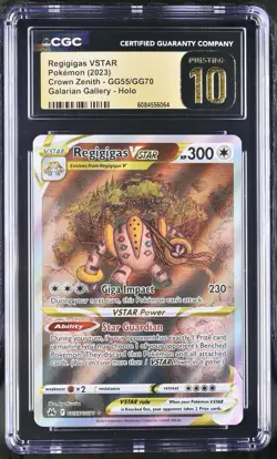 Pokemon English Regigigas VSTAR GG55/GG70 2023 Crown Zenith CGC PRISTINE 10 - Image 1