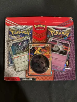 Pokemon TCG Silver Tempest Lost Origin Armarouge, Revavroom & Houndstone Blister - Image 1