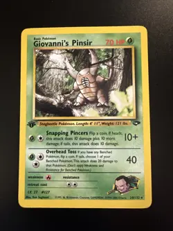 Giovanni's Pinsir 1st Edition Gym Challenge 24/132 Pokemon - Image 1