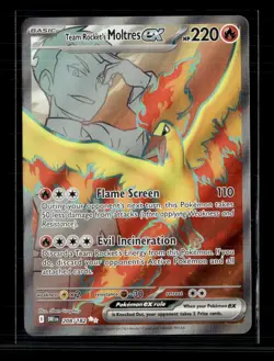 Pokemon 2025 Destined Rivals Team Rocket's Moltres EX SAR #208/182 - Image 1