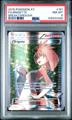 PSA 8 Full Art/Brigette 161/162 Breakthrough Pokemon - Image 1