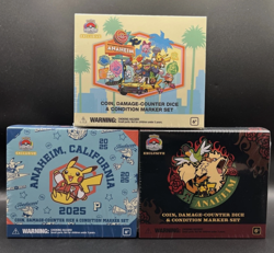 Pokemon 2025 Anaheim Worlds Exclusive Coin Damage Counter Dice Marker Set of 3 - Image 1