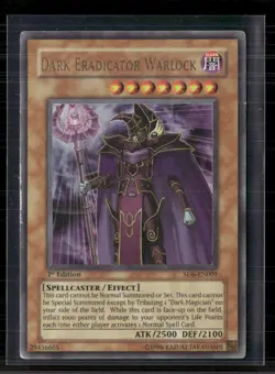 Yu-Gi-Oh! Dark Eradicator Warlock Spellcaster's Judgment UR SD6-EN001 1st Ed - Image 1