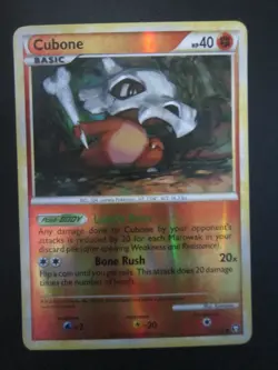 CUBONE REVERSE HOLO POKEMON CARD 60/102 TRIUMPHANT LP EX EX+ - Image 1