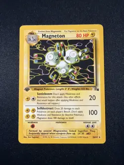 1st Edition Magneton 26/62 Fossil Set Rare Vintage 1999 Pokemon Card - Image 1