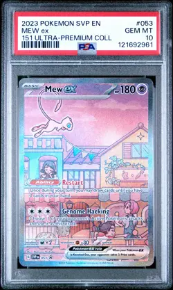 2023 POKEMON SVP EN-SV BLACK STAR PROMO 151 ULTRA-PREM COLL #053 MEW EX PSA 10 - Image 1