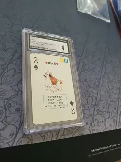 Pokemon: Pidgey 2 Spades Pokemon Playing Poker Card 1996 Green Deck CGC 9 - E111 - Image 5