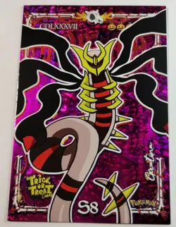 Pokemon Giratina Trick or Treat Cards Prisma Foil Card S8 2025 English Holo Pink - Image 2